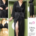 Silk Gown with Bikni 3 Pieces No.323